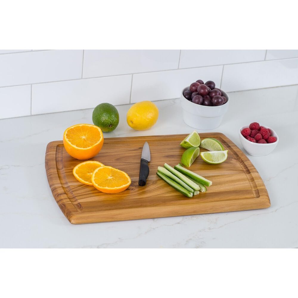 Lipper International Teak Herringbone Board in Brown, , large