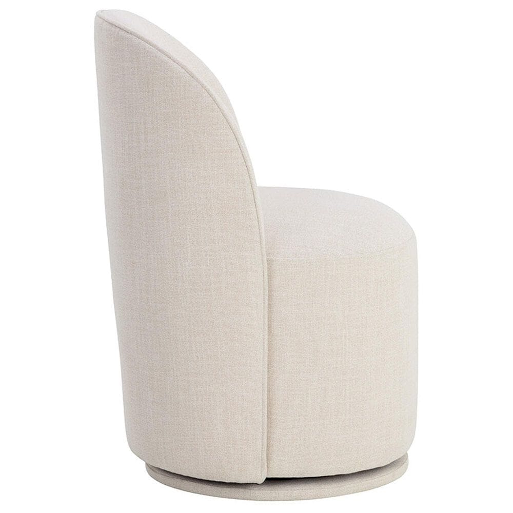 37B Banyan and Cavoli 5-Piece Round Dining Set in Cream and Dark Brown, , large