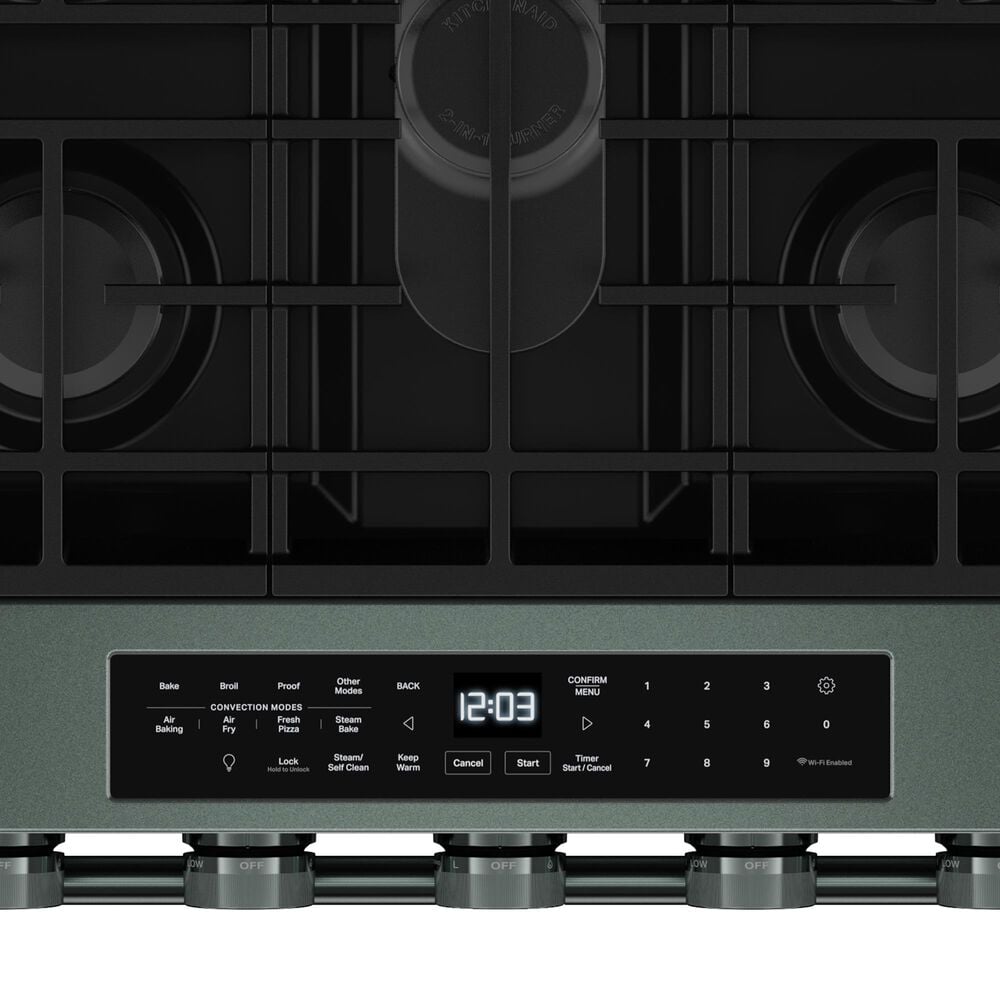 KitchenAid 5.0 Cu. Ft. Smart Slide-in Gas Range with Convection Cooking Modes and 2-in-1 Burner in Juniper, , large