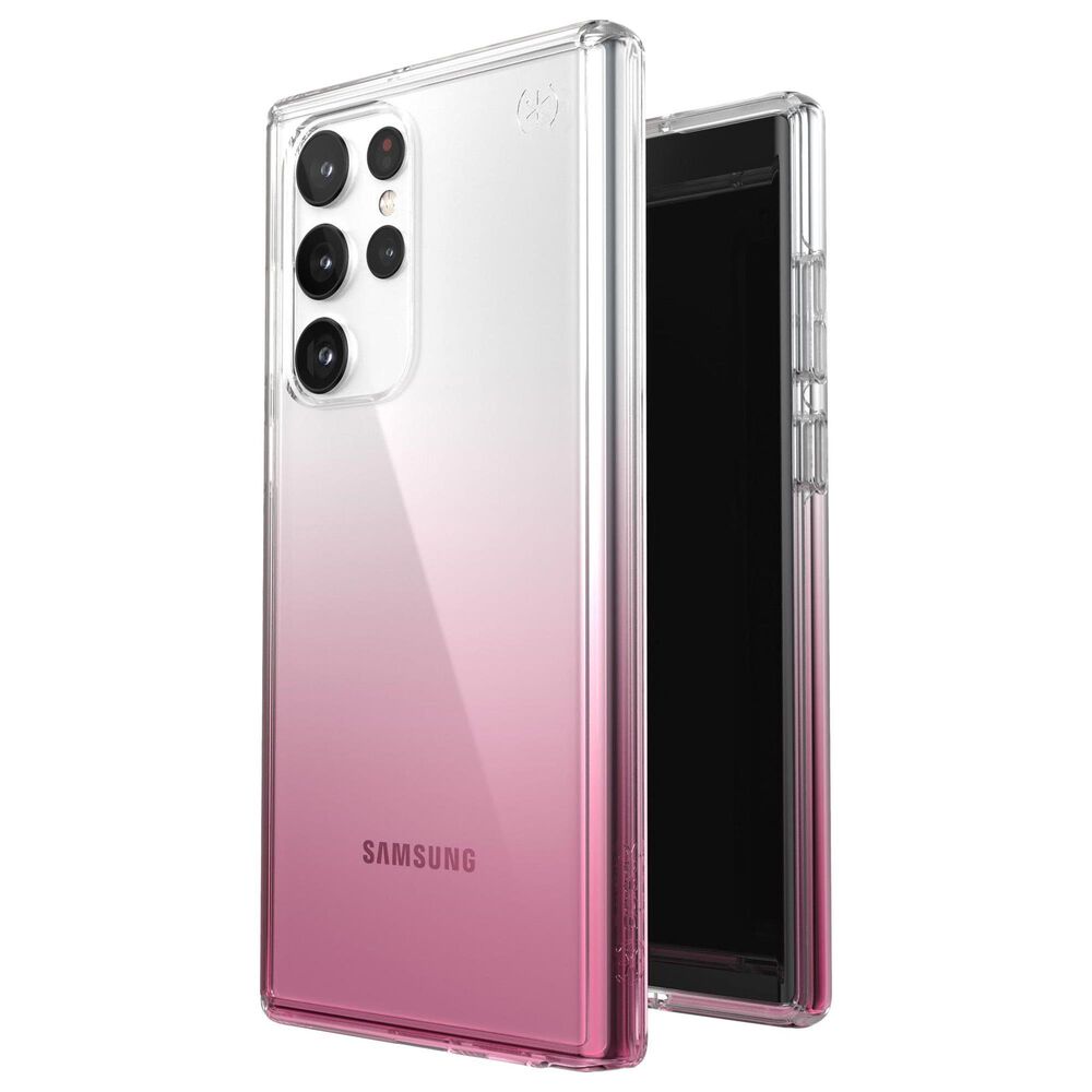 Speck Presidio Perfect Ombre Case for Samsung Galaxy S22 Ultra in Clear and Vintage Rose, , large