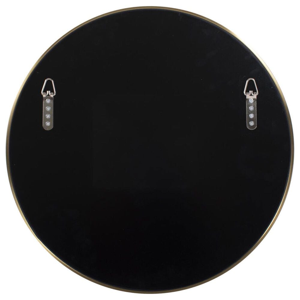 Howard Elliott Broidy Round Mirror in Emerald Green and Gold, , large