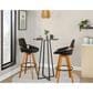 Lumisource Cosmo Swivel Barstool with Black Cushion in Walnut and Black, , large