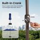 HOMLUX 15" Double-Sided Outdoor Market Umbrella with Sandbag Base and White LED Beads in Royal Blue, , large