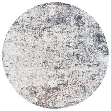 Safavieh Aston ASN705 6"7" Round Ivory and Grey Area Rug, , large