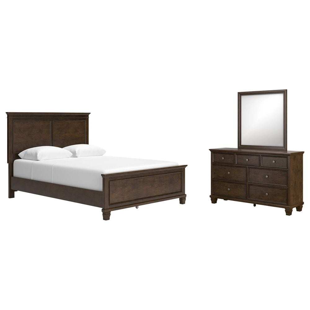 Ashley Danabrin 3-Piece Queen Panel Bed Set in Brownish Cherry, , large