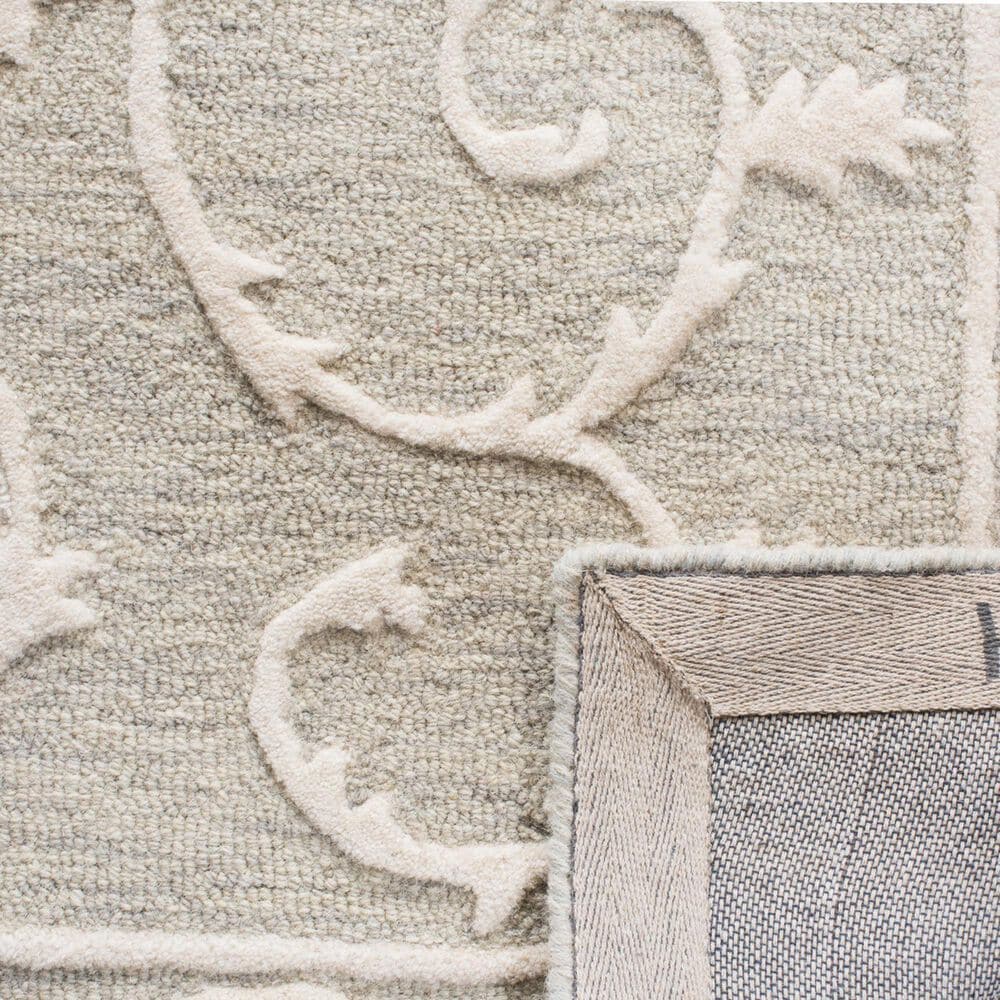 Safavieh Micro-Loop MLP507F 9&#39; x 12&#39; Light Grey and Ivory Area Rug, , large
