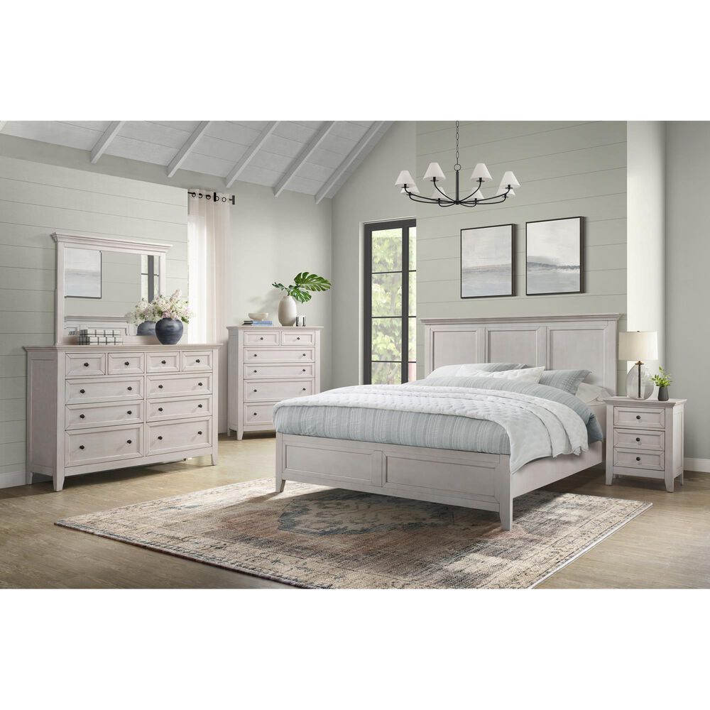 Hawthorne Furniture San Mateo Dresser Mirror in Rustic White, , large