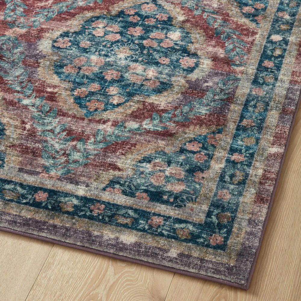 Rifle Paper Co Crafted by Cloth and Company Courtyard 5&#39; x 7&#39;6&quot; Chateau Red Area Rug, , large