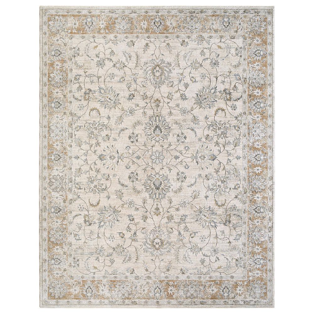 Surya Brunswick Light Gray, Cream, Medium Brown, Light Brown, Charcoal and Mustard 9' x 12'2" Area Rug, , large
