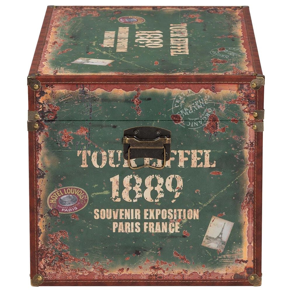 Baxton Studio Sabeen 2-Piece Storage Trunk Set in Green and Blue, , large