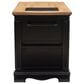 Linon Home Decor Pennfield Kitchen Island in Natural and Black Sand, , large