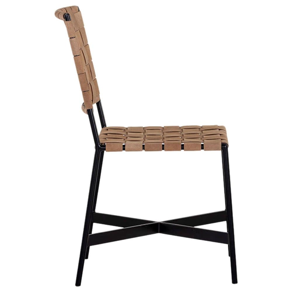 Sunpan Trading &amp; Importing Omari Dining Chair in Light Tan and Black, , large