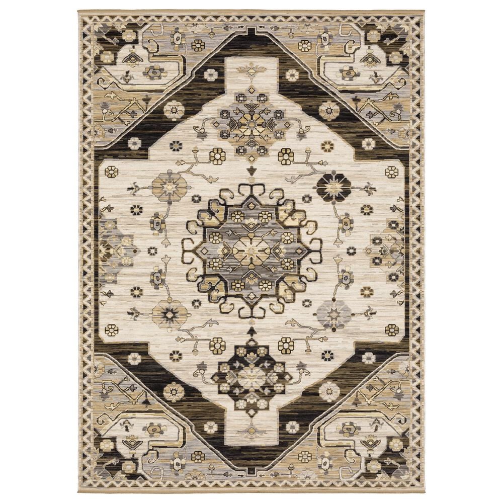 Oriental Weavers Acacia Brown and Grey 2" x 3" Area Rug, , large