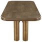Urban Home Mataranka 7-Piece Rectangular Dining Set in Bistre and Brushed Golden Stainless Steel, , large