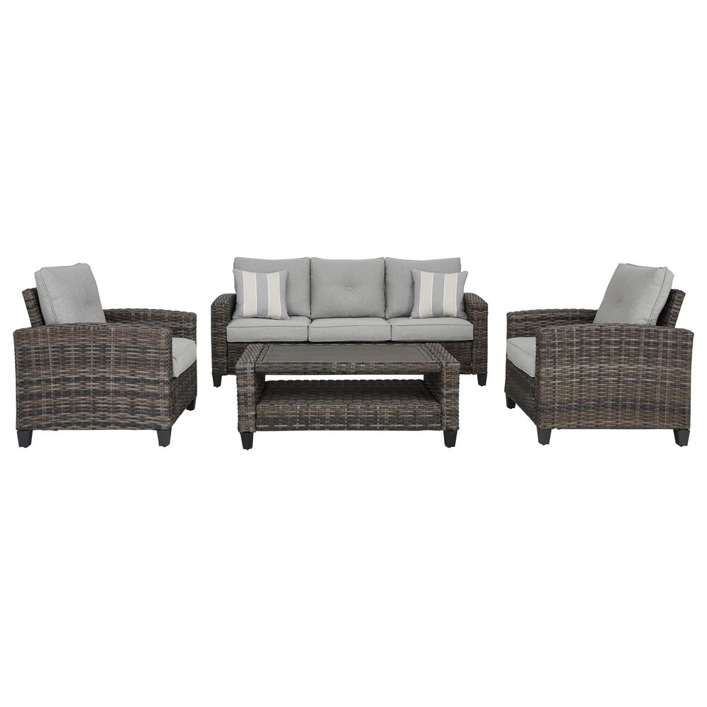 Signature Design by Ashley Cloverbrooke 4-Piece Conversation Set in Gray, , large