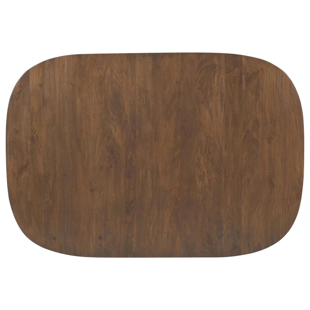 Waltham Luna and Gibson 7-Piece Rectangular Dining Set in Brown and Antique Brass, , large