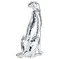 Maple and Jade Leopard Decorative Sculpture in Polished Silver, , large