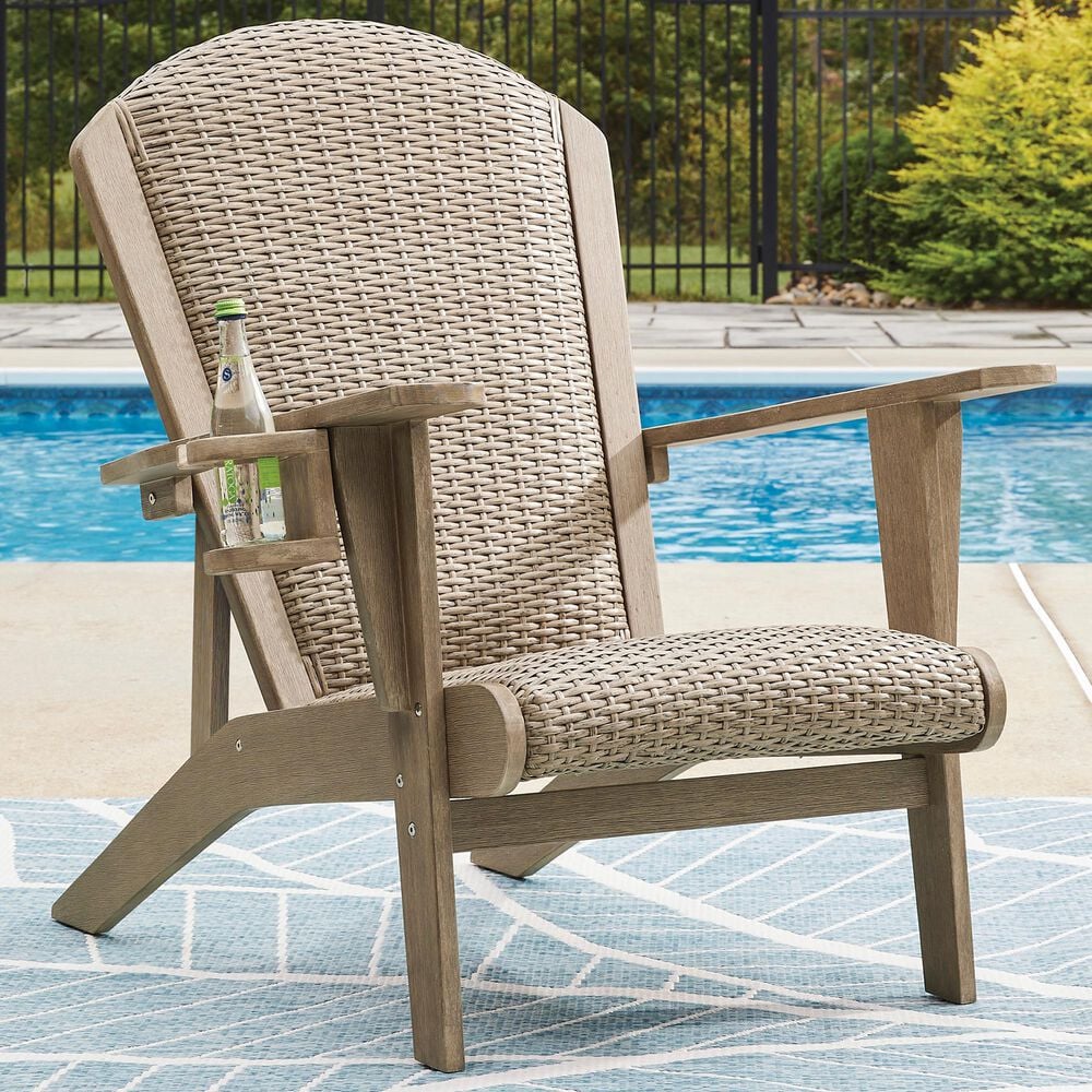 Ashley Marina Sun Patio Adirondack Chair in Beige, , large