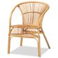 Baxton Studio Murai Arm Chair in Natural Brown, , large