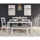 Ashley Stonehollow 6-Piece Rectangular Dining Set in White and Gray, , large