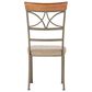 Linon Home Decor Hamilton Side Chair in Medium Cherry, Matte Pewter and Bronze, , large