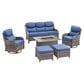 Sunwell Garden 6-Piece Fire Pit Set in Navy, , large