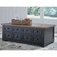 Ashley Wildenauer Lift Top Cocktail Table in Warm Satin Black and Brown, , large