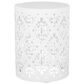 Hearth and Haven Outdoor End Side Table with Floral Pattern in White, , large