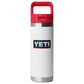 YETI Rambler 18 Oz Water Bottle with Straw Cap in White, Red and Badge, , large