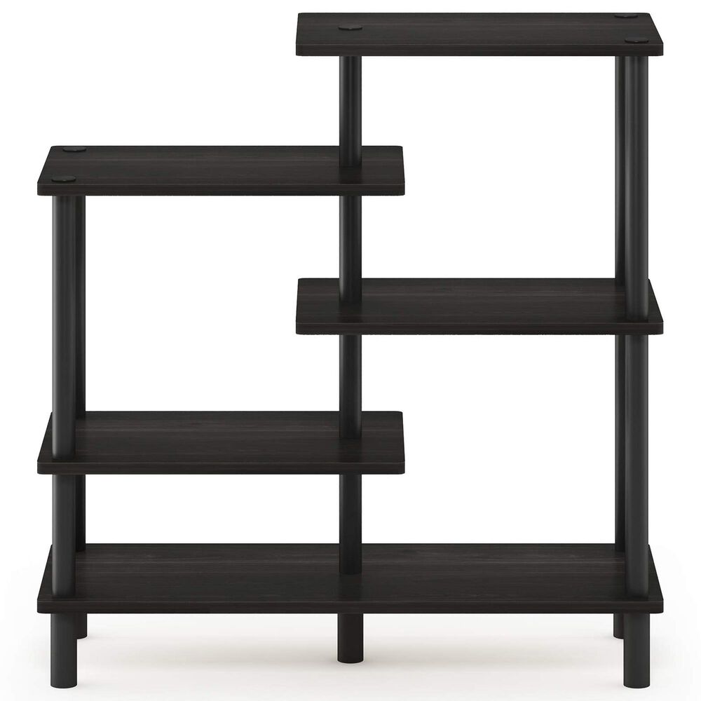 HOMLUX Turn-N-Tube 5-Tier Accent Display Rack in Espresso and Black, , large
