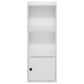 HOMLUX 3-Tier Shelf Bookcase with Door Storage Cabinet in White, , large