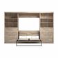 Bestar Pur 130" Full Murphy Storage Bed with 6-Drawer in Rustic Brown, , large