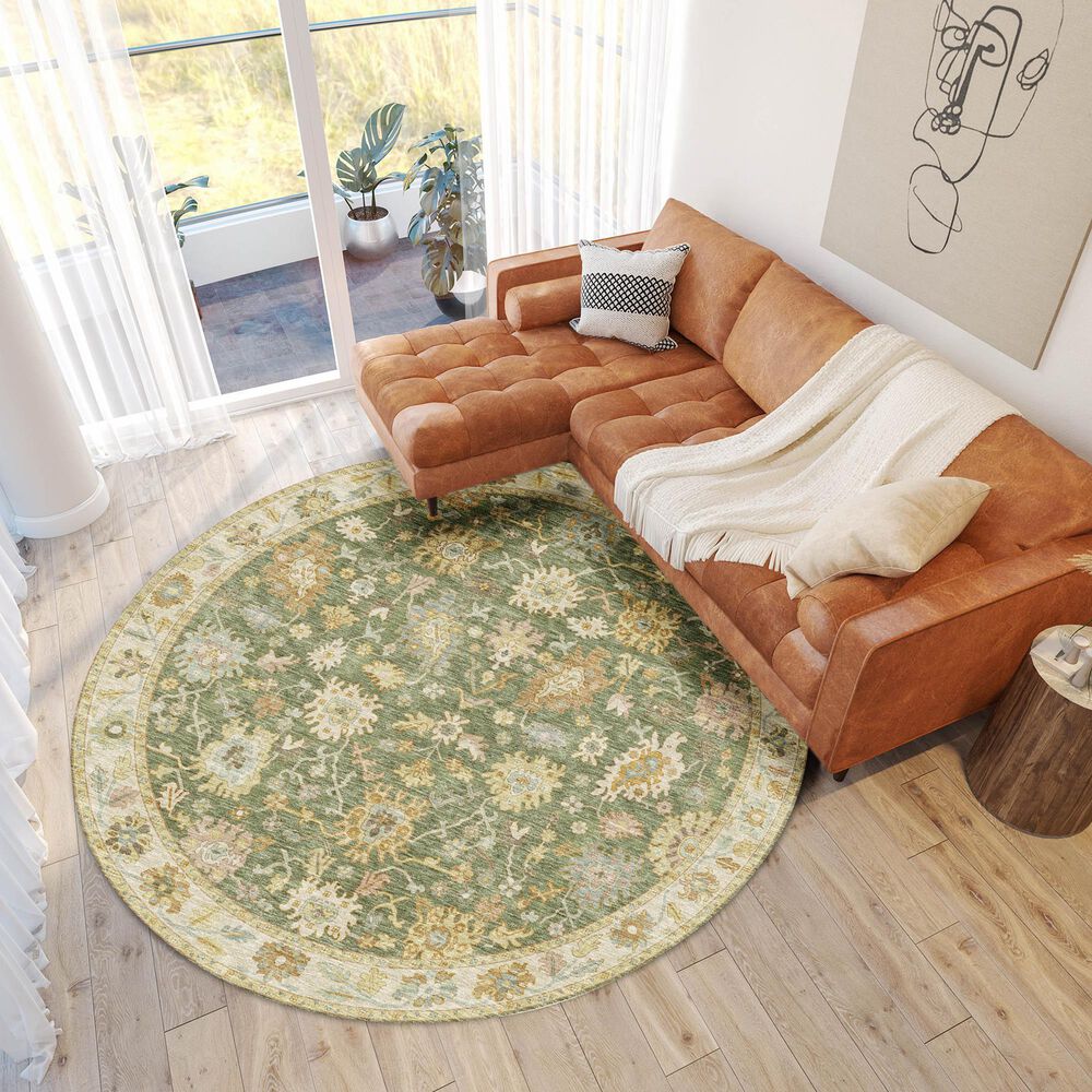 Dalyn Rug Company Hatay 8&#39; Round Aloe Area Rug, , large