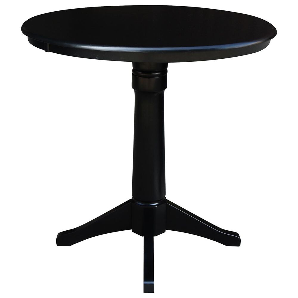 International Concepts 36" Counter Height Round Table in Black - Table Only, , large