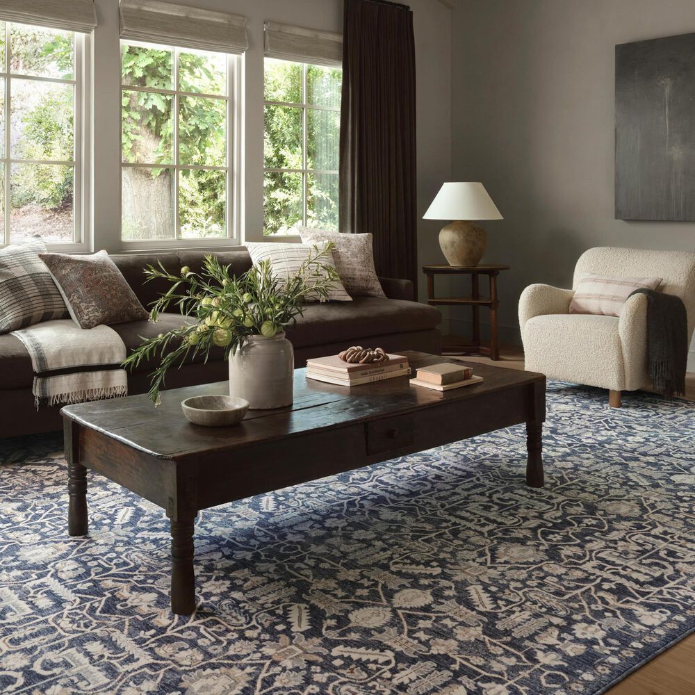 Amber Lewis x Loloi Zuma 7&#39;10&quot; x 10&#39; Blue and Ivory Area Rug, , large