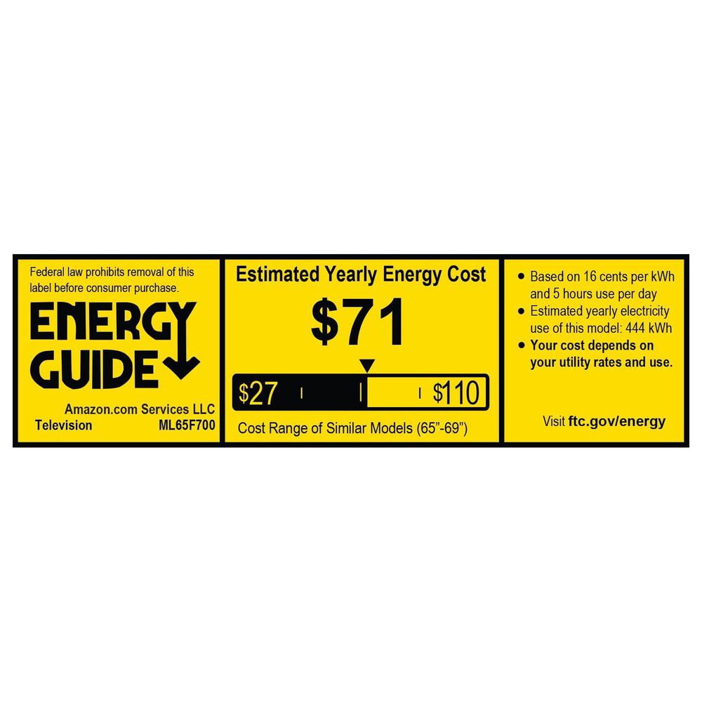 Amazon 65" Omni Mini-LED Series QLED 4K UHD in Black - Smart TV, , large