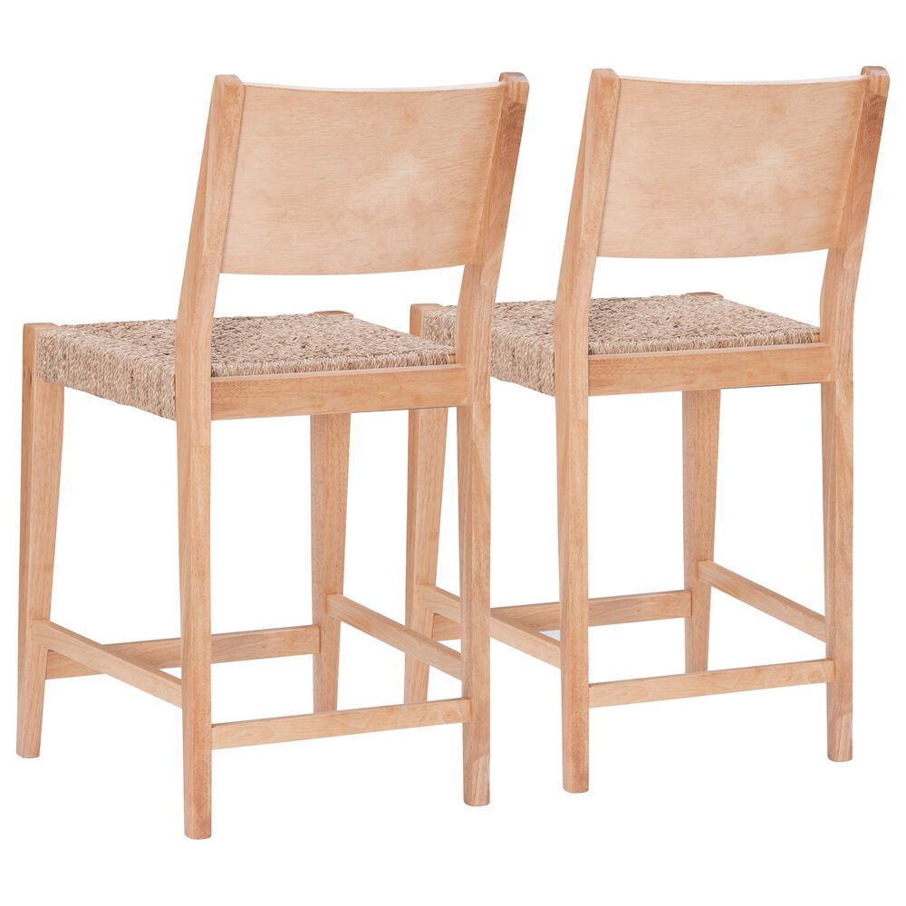 Linon Home Decor Cadence Counter Stool in Natural (Set of 2), , large