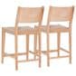 Linon Home Decor Cadence Counter Stool in Natural (Set of 2), , large
