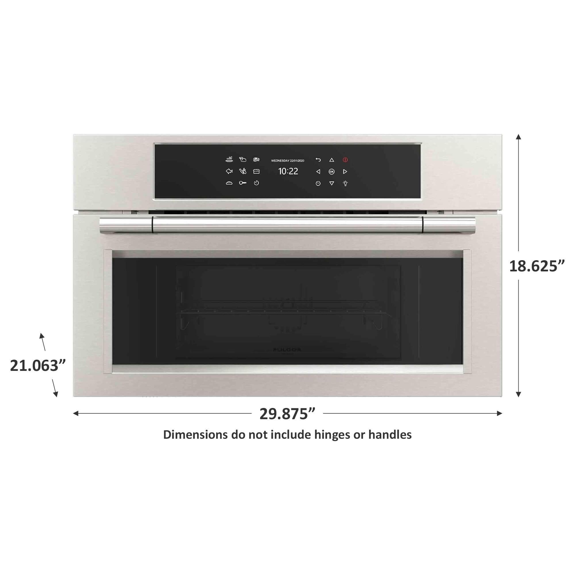 Fulgor Milano 30 Single Electric Wall Oven with Steam in Stainless Steel NFM