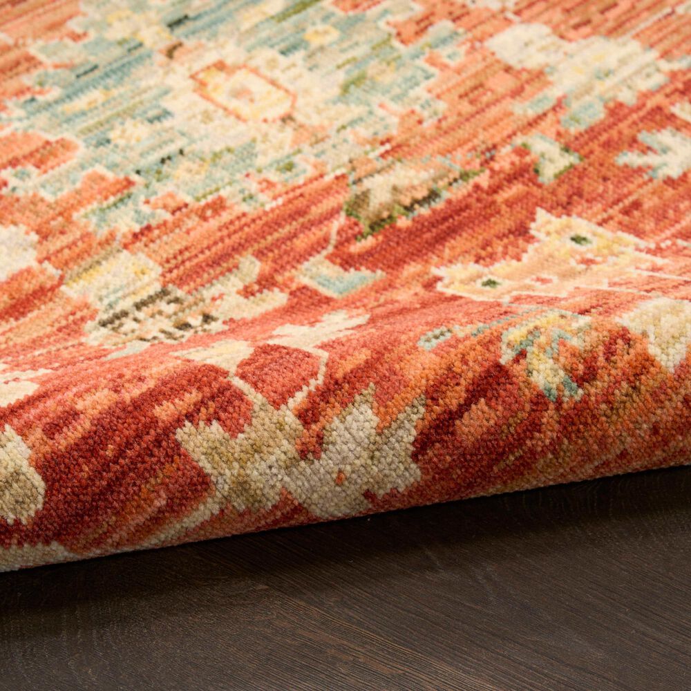 Nourison Antique Bloom Brick 9' x 12' Area Rug, , large