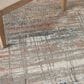 Nourison Rustic Textures Grey and Multicolor 6" x 9" Area Rug, , large