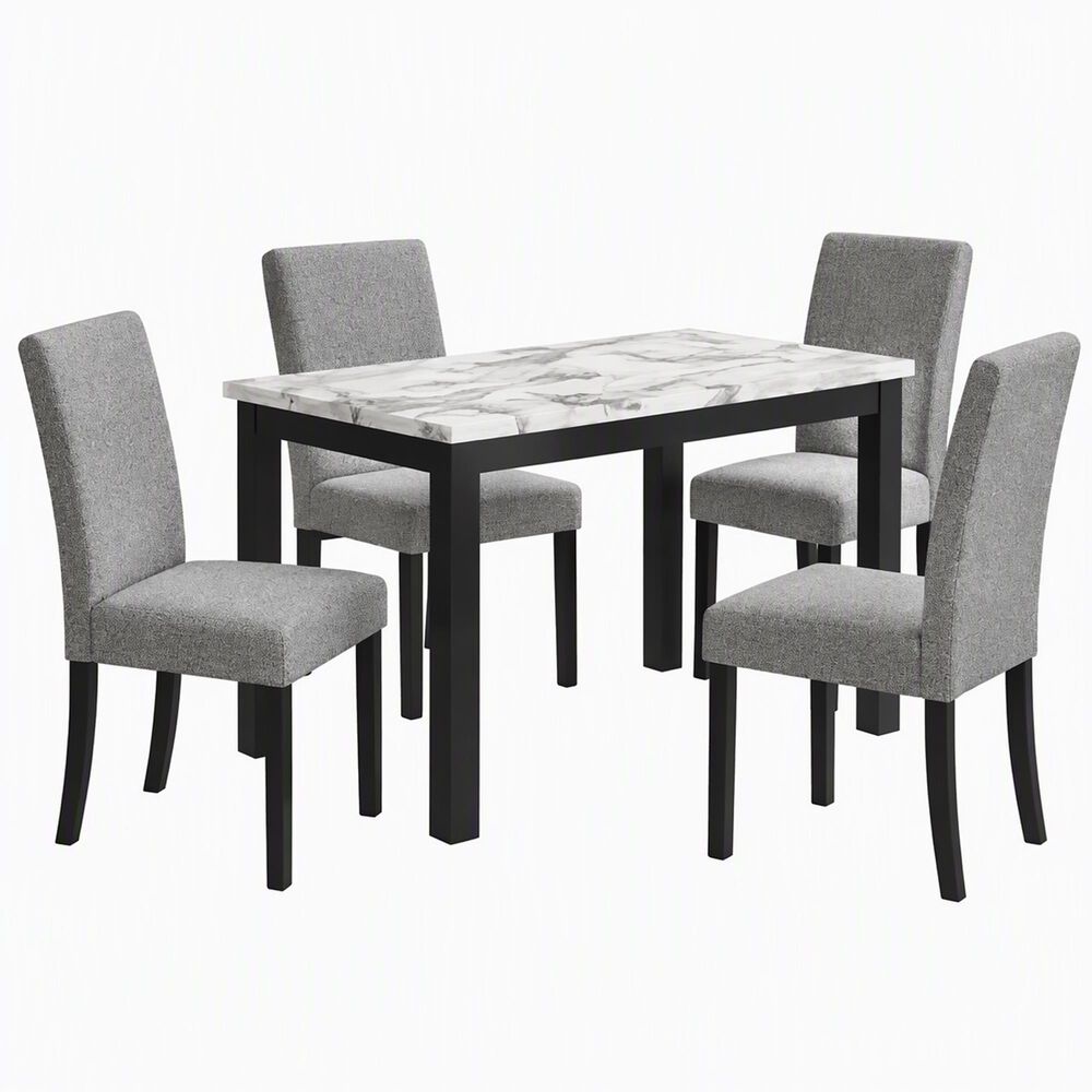 Modern Market Dining Table and Chairs in Grey, , large