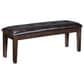 Ashley Haddigan Large Upholstered Dining Bench in Dark Brown, , large