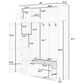 GigaCloud 3-in-1 Hall Tree with 2 Drawers and Seat Bench in White, , large