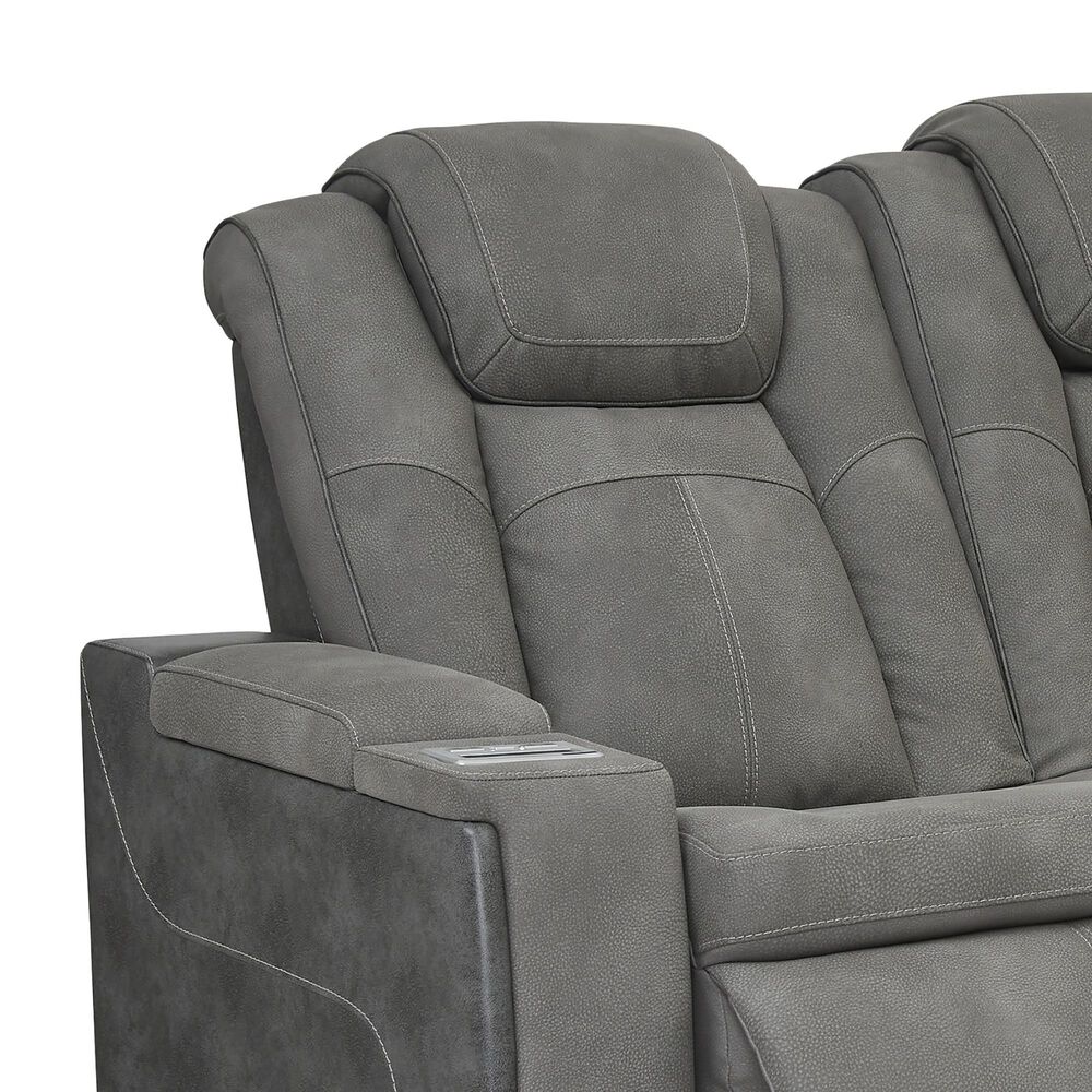 Ashley Next-Gen DuraPella Power Reclining Sofa in Slate, , large