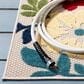 Safavieh Cabana CBN308A 4"5" x 6"5" Ivory and Orange Indoor/Outdoor Area Performance Rug, , large