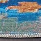 Safavieh Barbados Tropical Abstract 6"6" Round Light Blue and Pink Indoor/Outdoor Area Rug, , large