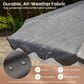 HOMLUX 10" Patio Umbrella with Lights in Dark Gray, , large