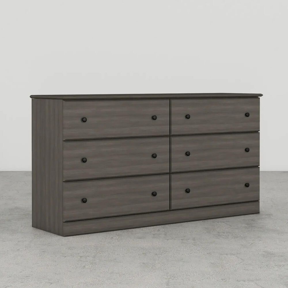 Lemoore Essential 59&quot; 6-Drawer Dresser in Storm Grey, , large
