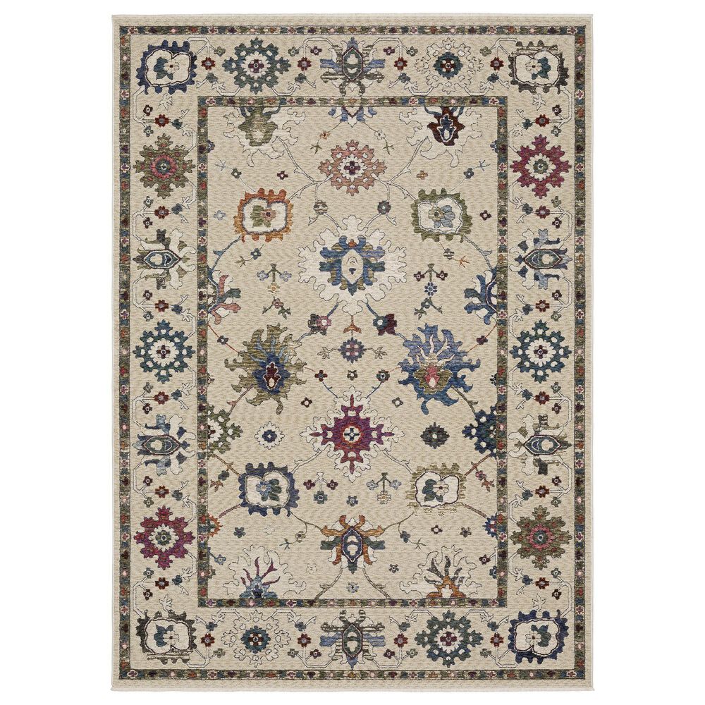 Oriental Weavers Hastings HA01W 2"3" x 7"6" Ivory Runner, , large